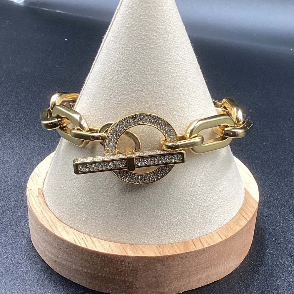 MICHAEL KORS Gold Chain Bracelet with Crystal Accents